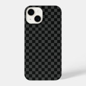 Checkerboard Black Grey Checkered Squares Check iPhone Hoesje (Achterkant)