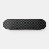 Checkerboard Black Grey Checkered Squares Check Persoonlijk Skateboard (Horizontaal)