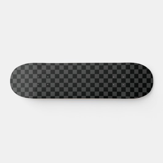 Checkerboard Black Grey Checkered Squares Check Persoonlijk Skateboard (Horizontaal)