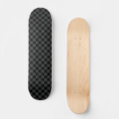 Checkerboard Black Grey Checkered Squares Check Persoonlijk Skateboard (Voorkant)