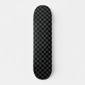 Checkerboard Black Grey Checkered Squares Check Persoonlijk Skateboard (Voorkant)