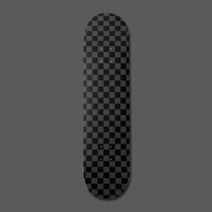 Checkerboard Black Grey Checkered Squares Check Persoonlijk Skateboard