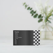 Checkerboard Border Profile Card Visitekaartje (Staand voorkant)
