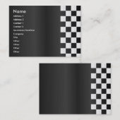 Checkerboard Border Profile Card Visitekaartje (Voorkant / Achterkant)