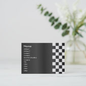 Checkerboard Border Profile Card Visitekaartje (Staand voorkant)
