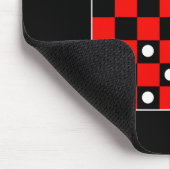 Checkerboard Checker bordspellen Zwart en Rood Hal Muismat (Hoek)