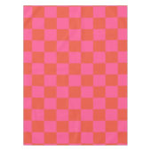 Checkerboard Checkered Pattern in Pink and Oranje Tafelkleed (Voorkant)