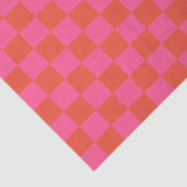 Checkerboard Checkered Pattern in Pink and Oranje Tissuepapier (Detail)