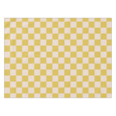 Checkerboard Checkerkering Pattern Picnic Yellow W Tafelkleed (Voorkant (Horizontaal))