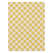 Checkerboard Checkerkering Pattern Picnic Yellow W Tafelkleed (Voorkant)