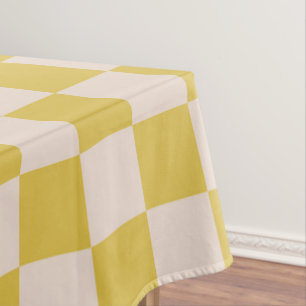 Checkerboard Checkerkering Pattern Picnic Yellow W Tafelkleed