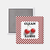 Checkerboard Cherries Magnet (Voorkant / Achterkant)