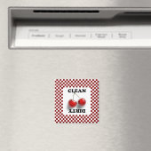 Checkerboard Cherries Magnet (Insitu (Vaatwasser))