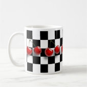 Checkerboard Cherries Mok (Links)