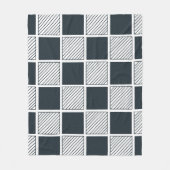 Checkerboard controleert strepen geruit fleece deken (Voorkant)