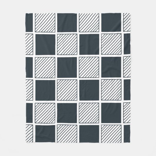 Checkerboard controleert strepen geruit fleece deken (Voorkant)