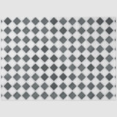 Checkerboard Diamond Zwart-wit Decoupage Tissuepapier (Voorkant)