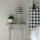 Checkerboard Diamond Zwart-wit Decoupage Tissuepapier