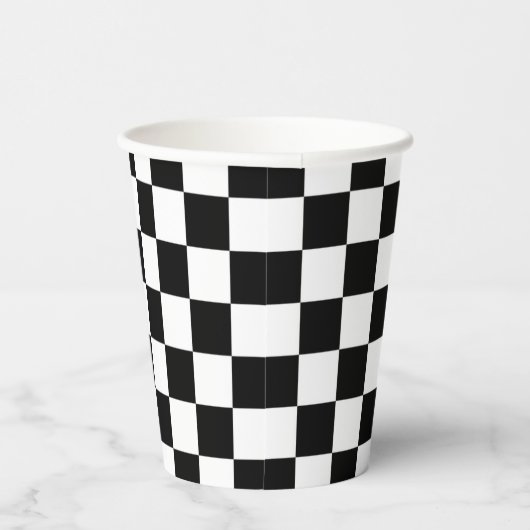 Checkerboard Een Gelukkig Dude 1e Verjaardag Papieren Bekers (Rechts)