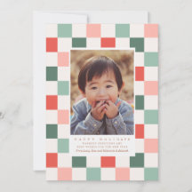 Checkerboard Foto Vakantie Kaart