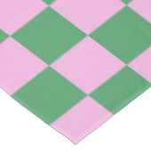Checkerboard Gecontroleerde Patroomroze en groen Tafelkleed (Gekanteld)