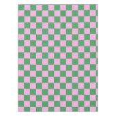 Checkerboard Gecontroleerde Patroomroze en groen Tafelkleed (Voorkant)