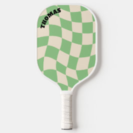 Checkerboard Groovy Retro  naam Pickleball Paddle