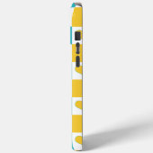 Checkerboard Harten in Turquoise en Geel Case-Mate iPhone Case (Achterkant / Links)