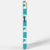 Checkerboard Harten in Turquoise en Geel Case-Mate iPhone Case (Achterkant / Rechts)