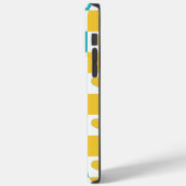 Checkerboard Harten in Turquoise en Geel Case-Mate iPhone Case (Achterkant / Links)