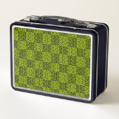 Checkerboard harten patroon in Lime Green (Achterkant)