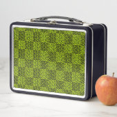 Checkerboard harten patroon in Lime Green (In situ)