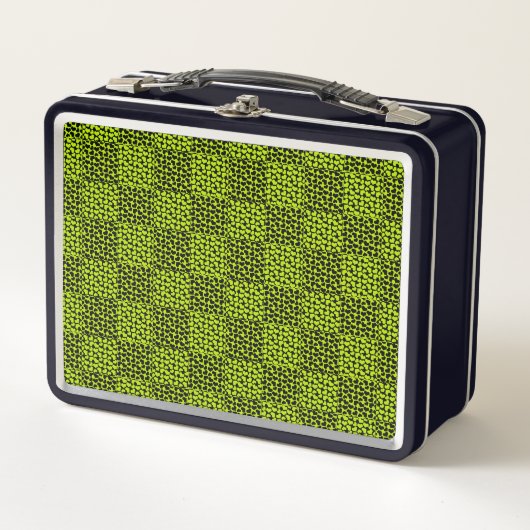 Checkerboard harten patroon in Lime Green (Voorkant)