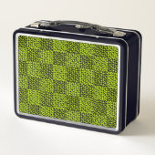 Checkerboard harten patroon in Lime Green (Achterkant)
