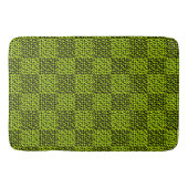 Checkerboard harten patroon in Lime Green Badmat (Voorkant)