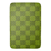 Checkerboard harten patroon in Lime Green Badmat (Voorkant Verticaal)