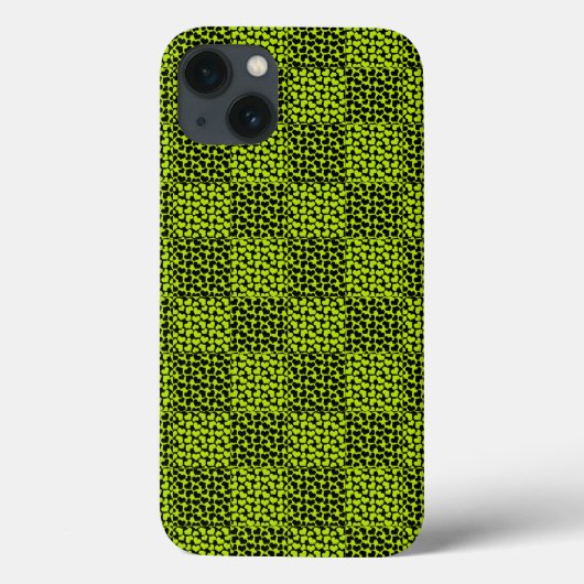 Checkerboard harten patroon in Lime Green Case-Mate iPhone Case (Achterkant)