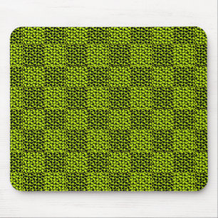 Checkerboard harten patroon in Lime Green Muismat