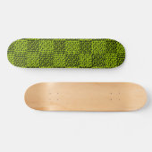 Checkerboard harten patroon in Lime Green Persoonlijk Skateboard (Horizontaal)
