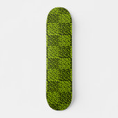 Checkerboard harten patroon in Lime Green Persoonlijk Skateboard (Voorkant)