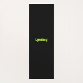 Checkerboard harten patroon in Lime Green Yogamat (Achterkant)