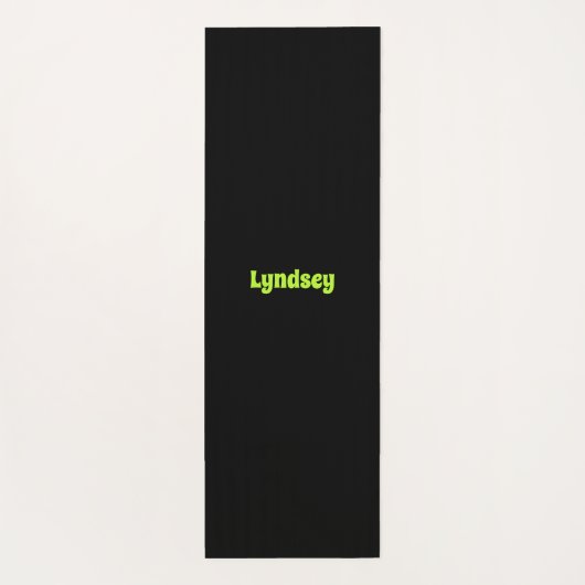 Checkerboard harten patroon in Lime Green Yogamat (Achterkant)