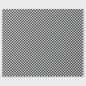 Checkerboard Hearts in zwart-wit Cadeaupapier (Vlak)