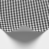 Checkerboard Hearts in zwart-wit Cadeaupapier (Hoek)