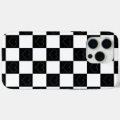 Checkerboard Hearts in zwart-wit Case-Mate iPhone Case (Achterkant (horizontaal))