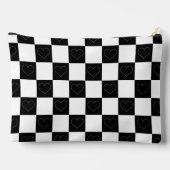 Checkerboard Hearts in zwart-wit Etui (Achterkant)