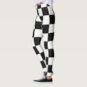 Checkerboard Hearts in zwart-wit Leggings (Links)