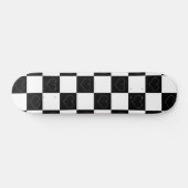 Checkerboard Hearts in zwart-wit Persoonlijk Skateboard (Horizontaal)