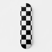 Checkerboard Hearts in zwart-wit Persoonlijk Skateboard (Voorkant)