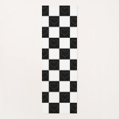 Checkerboard Hearts in zwart-wit Yogamat (Voorkant)